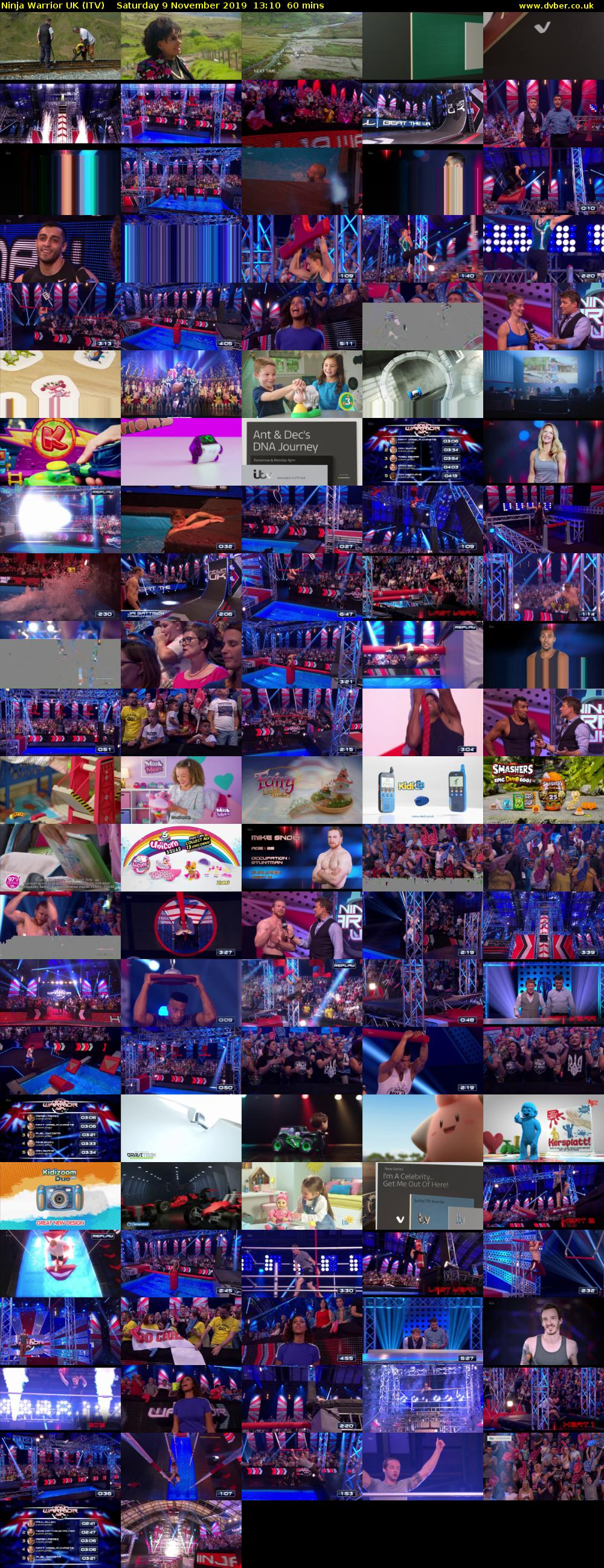 Ninja Warrior UK (ITV) Saturday 9 November 2019 13:10 - 14:10