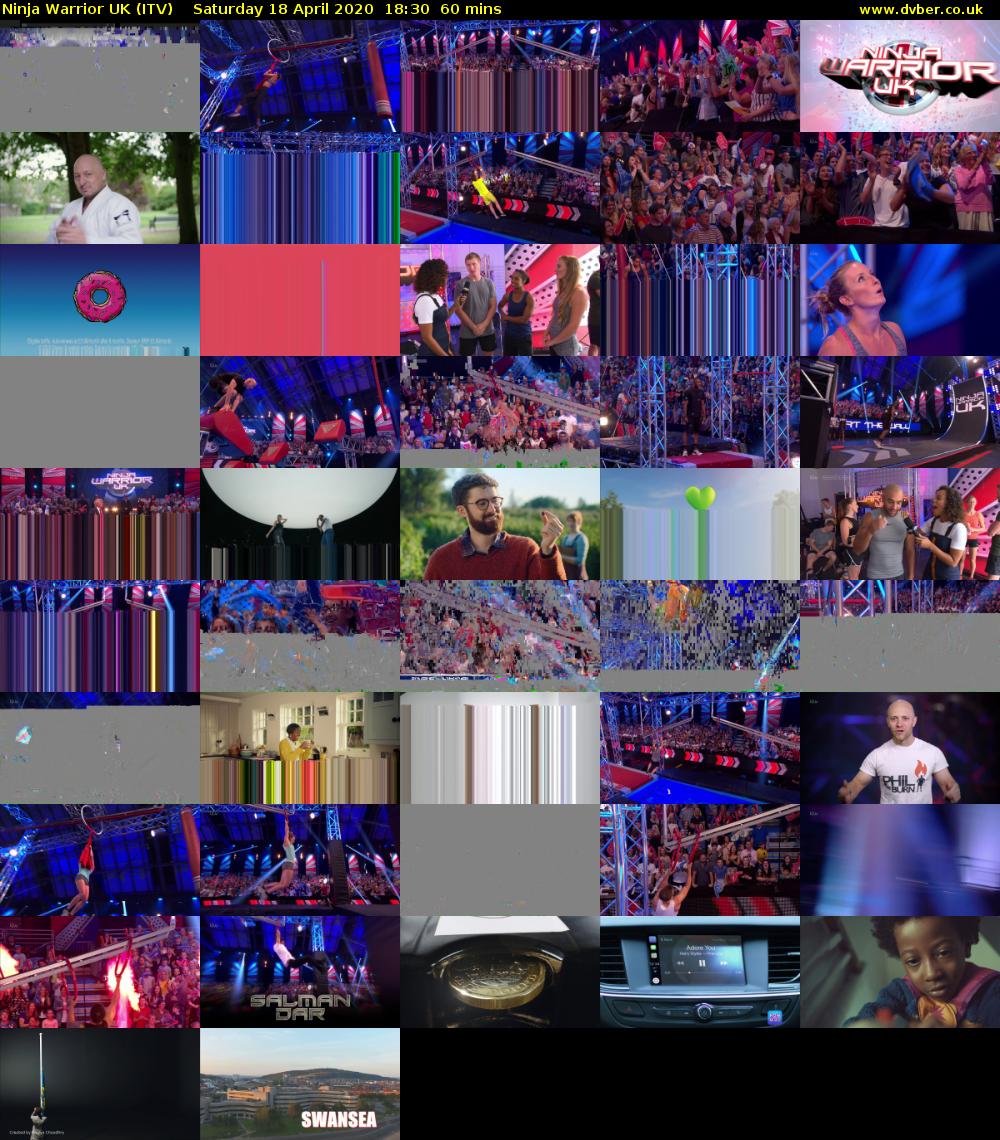Ninja Warrior UK (ITV) Saturday 18 April 2020 18:30 - 19:30
