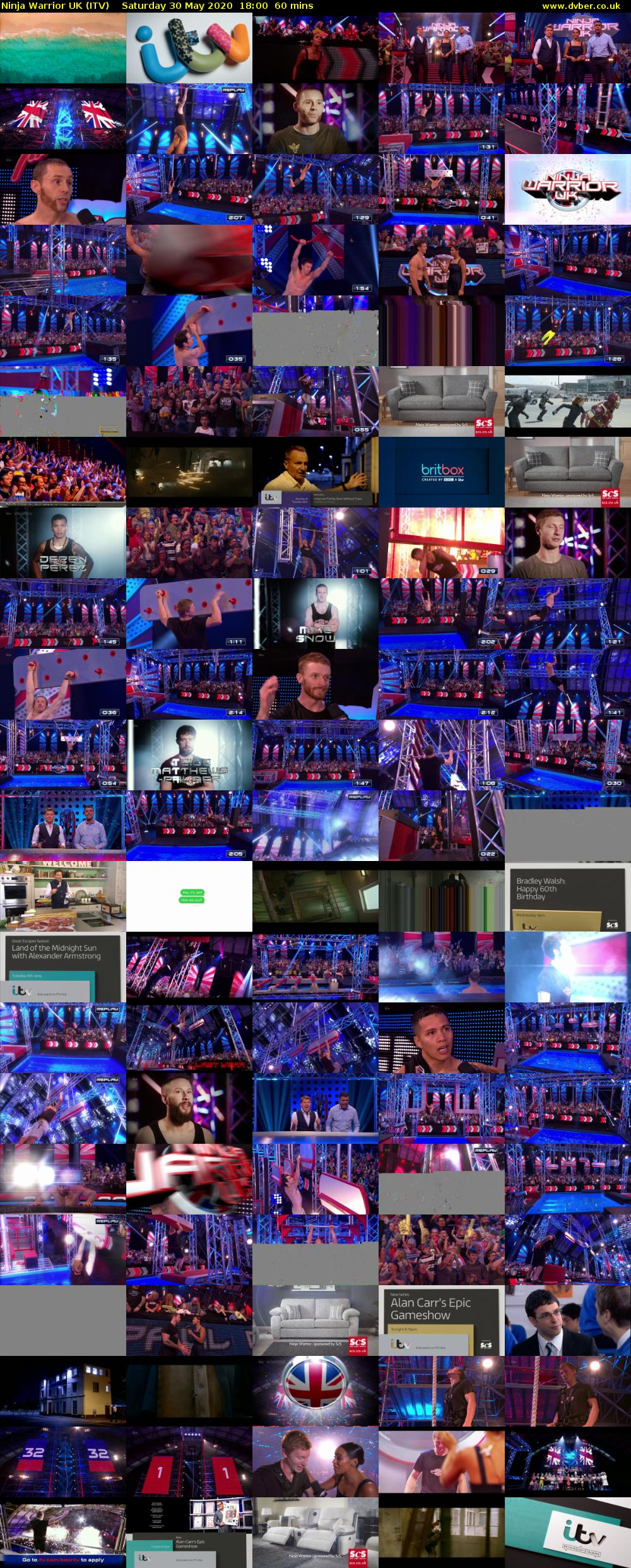 Ninja Warrior UK (ITV) Saturday 30 May 2020 18:00 - 19:00
