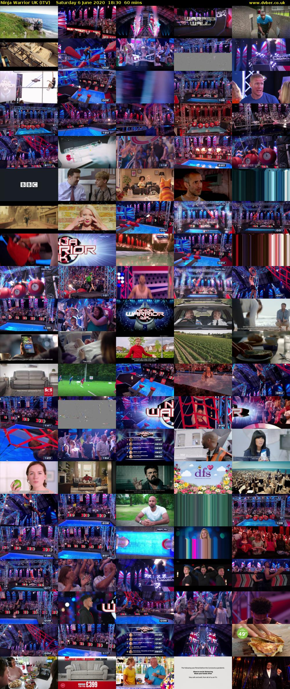 Ninja Warrior UK (ITV) Saturday 6 June 2020 18:30 - 19:30
