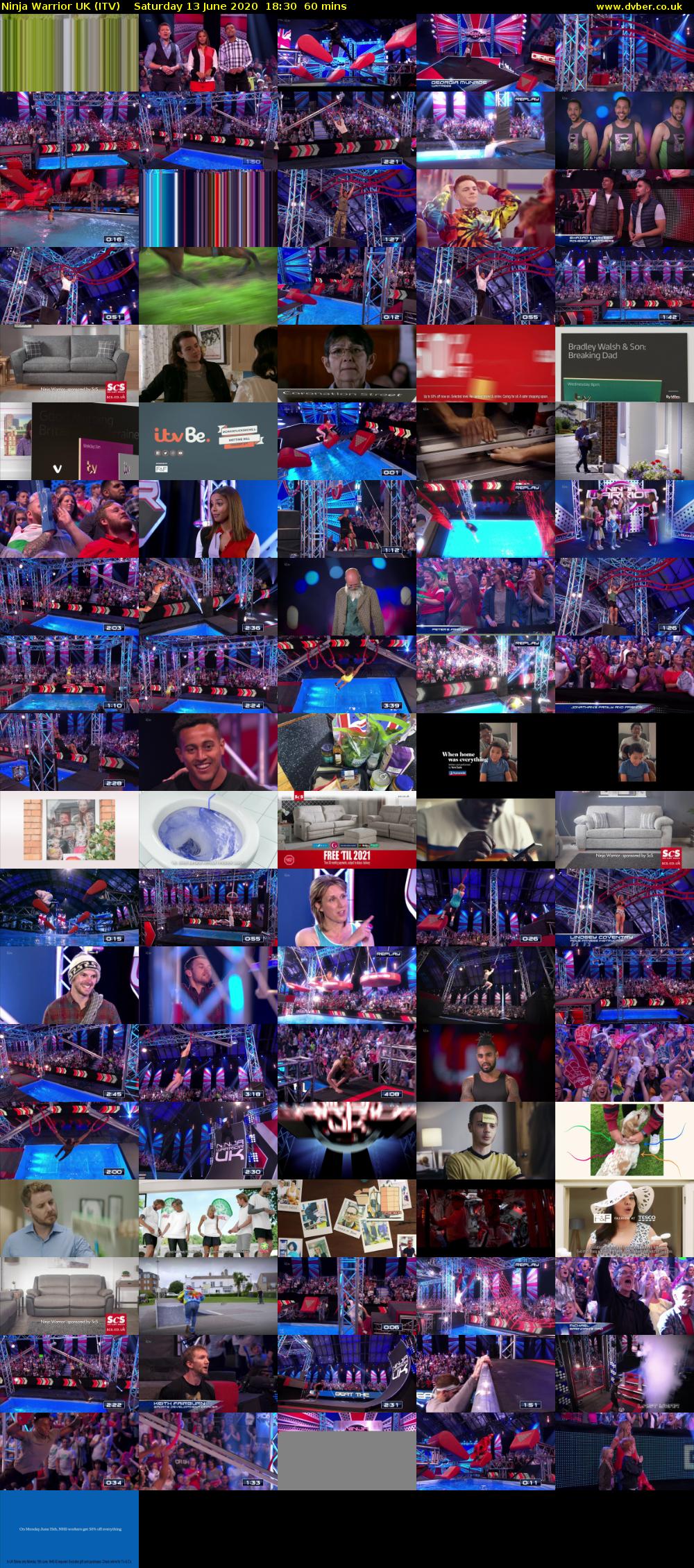Ninja Warrior UK (ITV) Saturday 13 June 2020 18:30 - 19:30