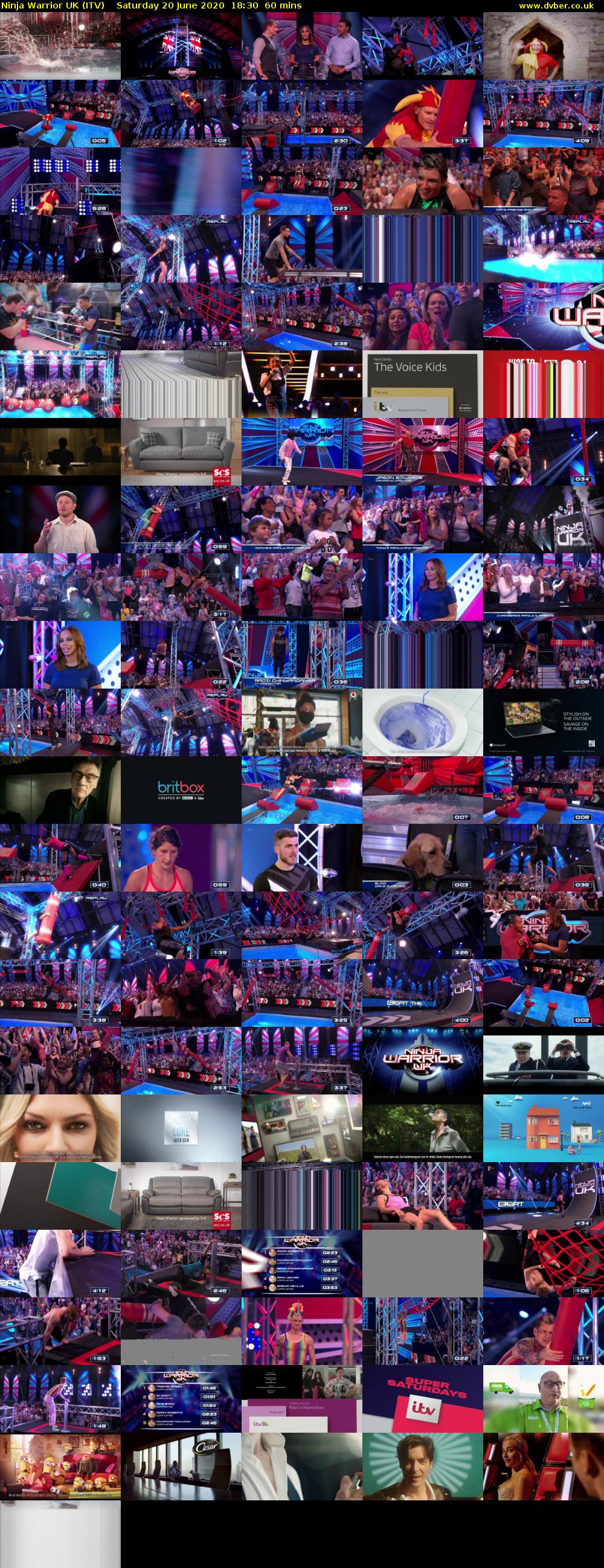 Ninja Warrior UK (ITV) Saturday 20 June 2020 18:30 - 19:30