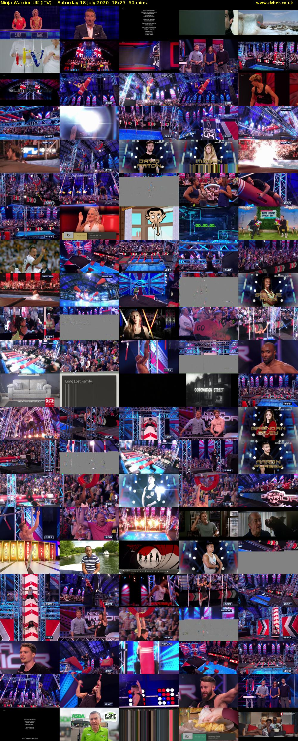 Ninja Warrior UK (ITV) Saturday 18 July 2020 18:25 - 19:25