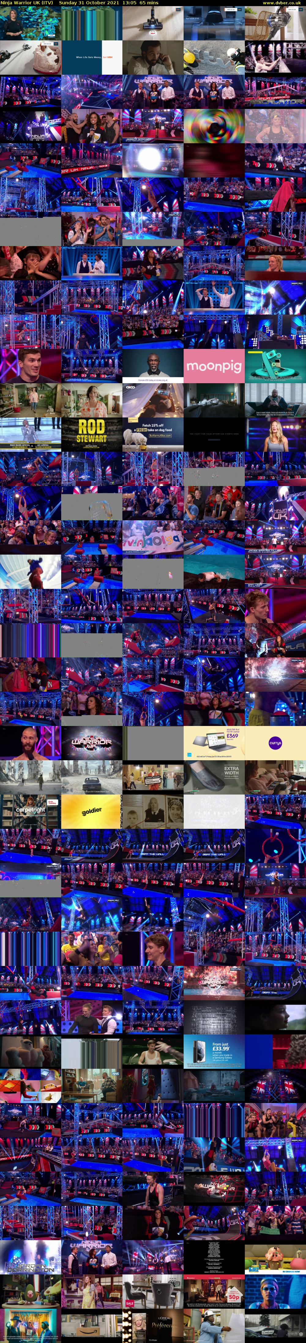 Ninja Warrior UK (ITV) Sunday 31 October 2021 13:05 - 14:10