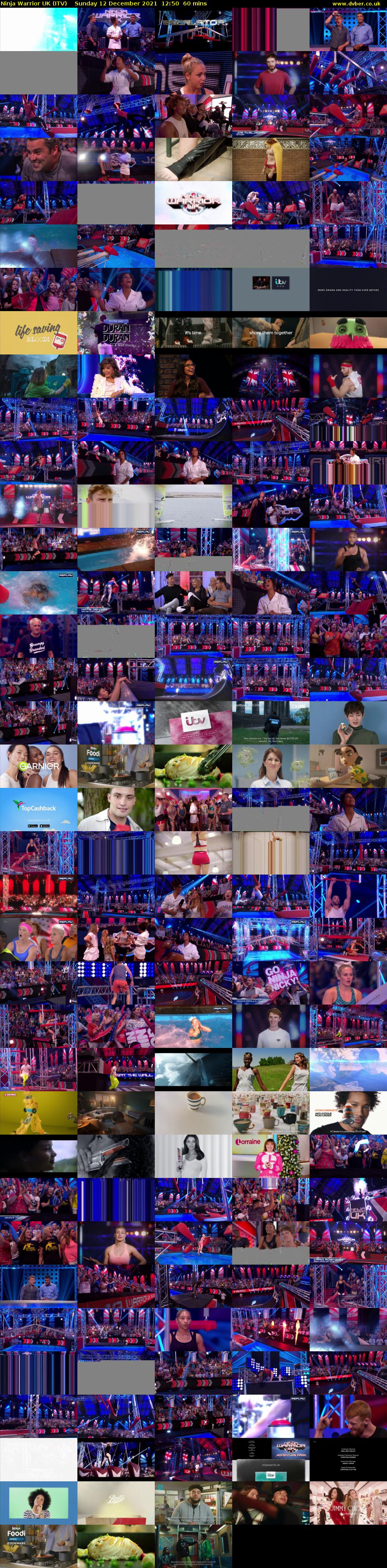 Ninja Warrior UK (ITV) Sunday 12 December 2021 12:50 - 13:50