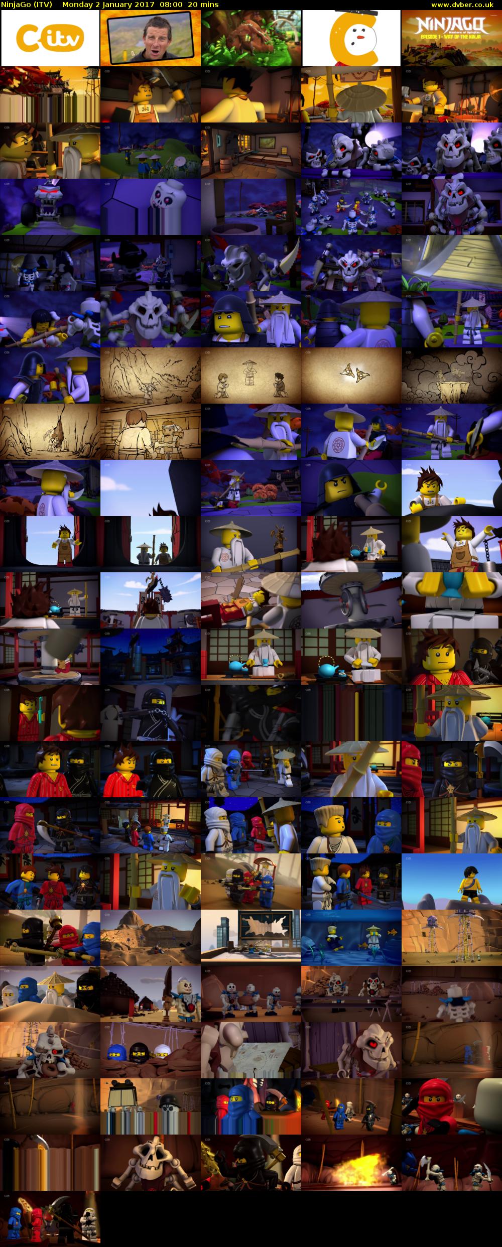 NinjaGo (ITV) Monday 2 January 2017 08:00 - 08:20