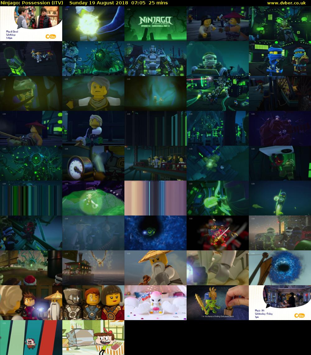 Ninjago: Possession (ITV) Sunday 19 August 2018 07:05 - 07:30
