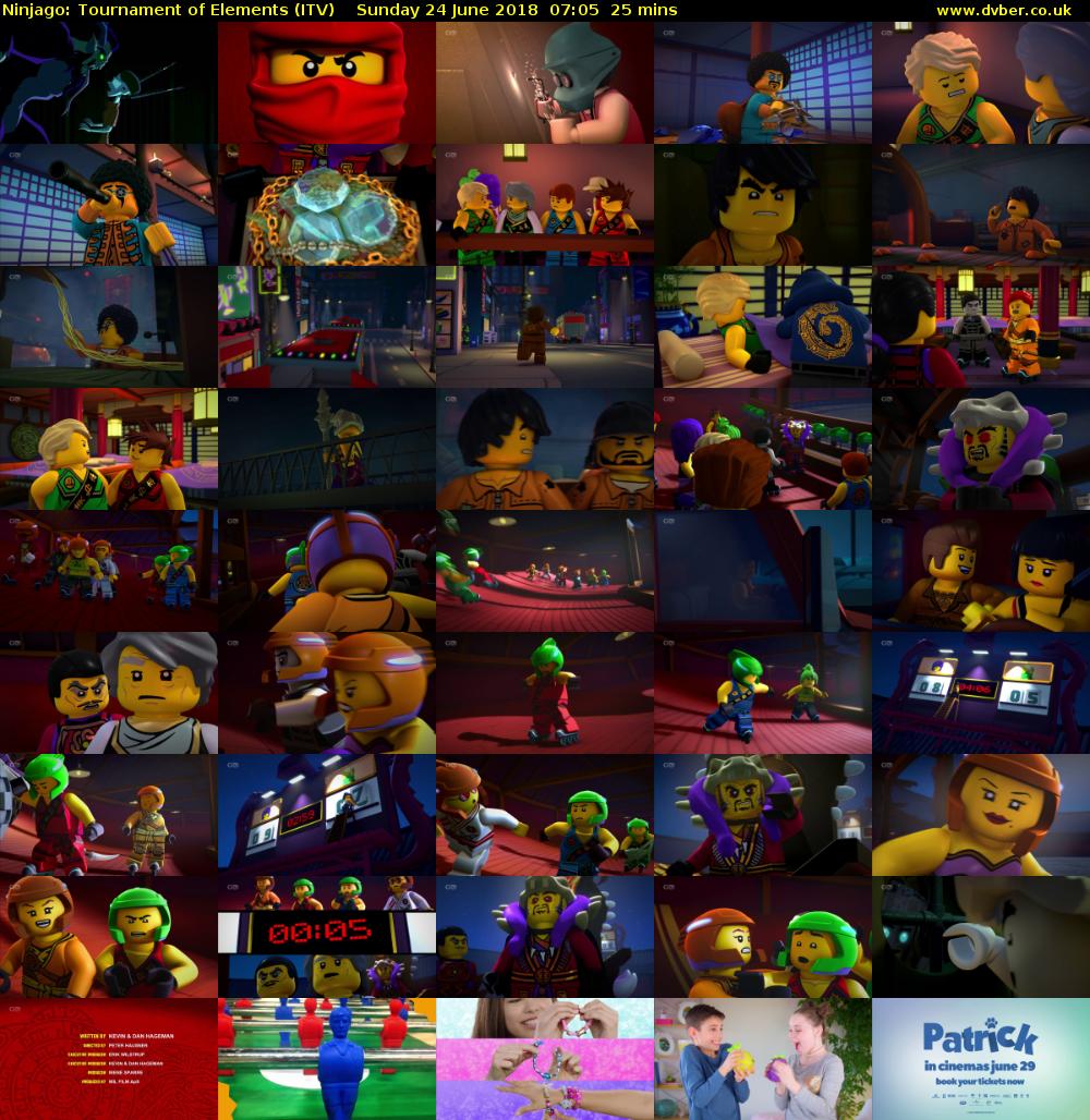 Ninjago: Tournament of Elements (ITV) Sunday 24 June 2018 07:05 - 07:30