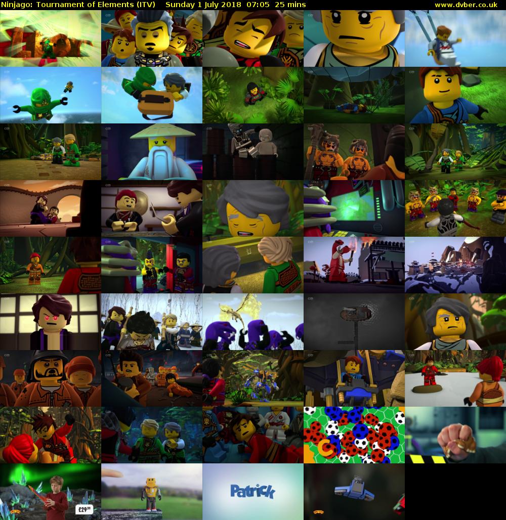 Ninjago: Tournament of Elements (ITV) Sunday 1 July 2018 07:05 - 07:30