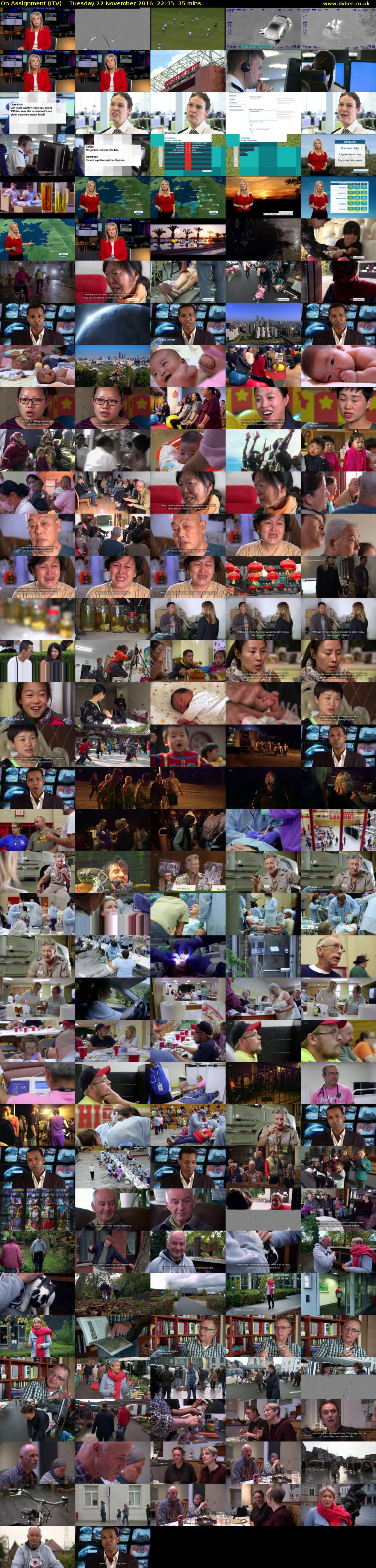 On Assignment (ITV) Tuesday 22 November 2016 22:45 - 23:20