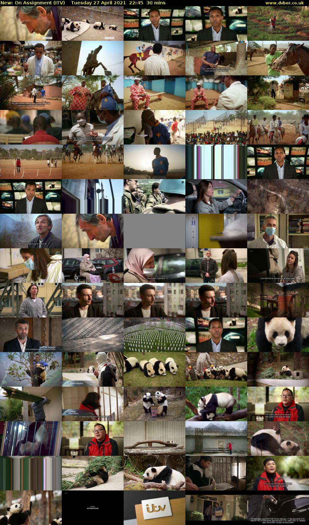 On Assignment (ITV) Tuesday 27 April 2021 22:45 - 23:15