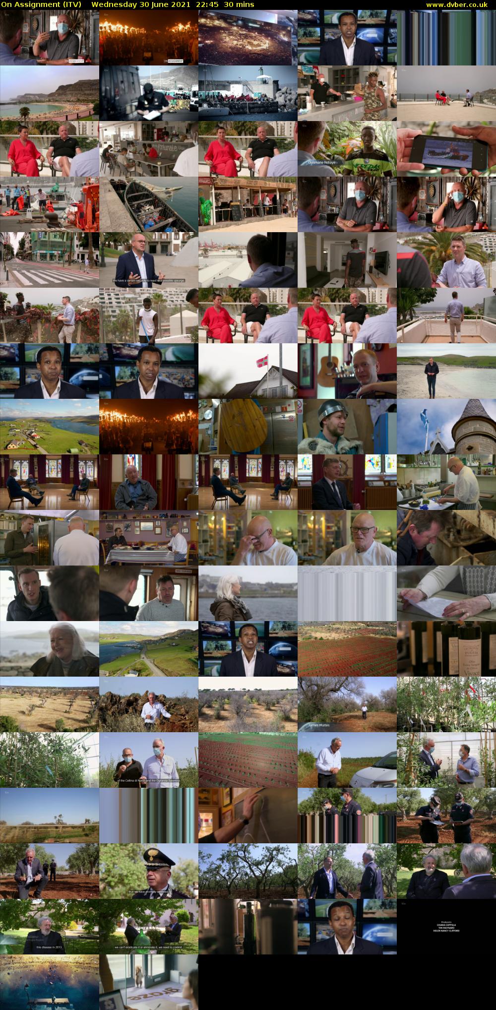 On Assignment (ITV) Wednesday 30 June 2021 22:45 - 23:15
