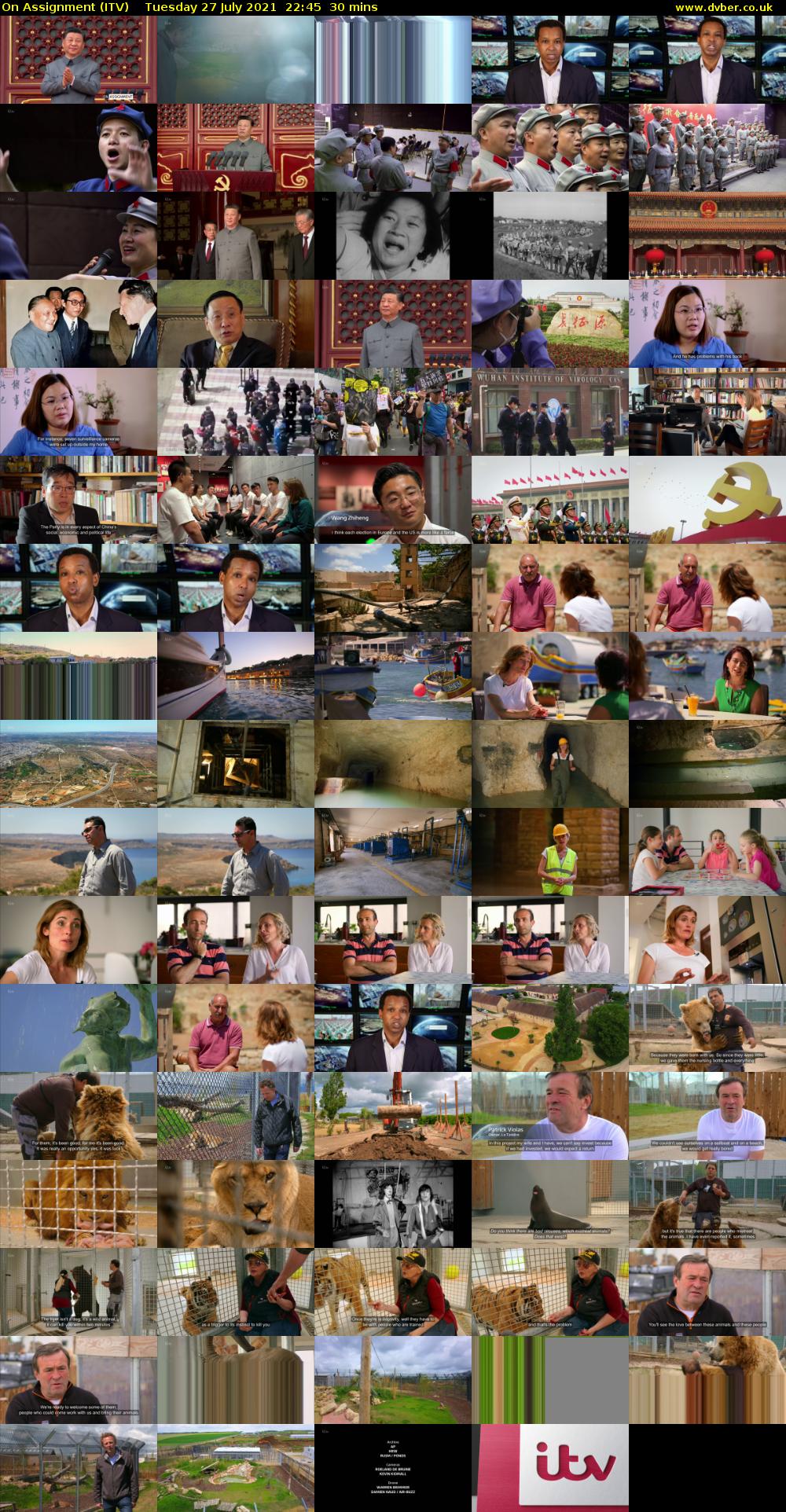 On Assignment (ITV) Tuesday 27 July 2021 22:45 - 23:15
