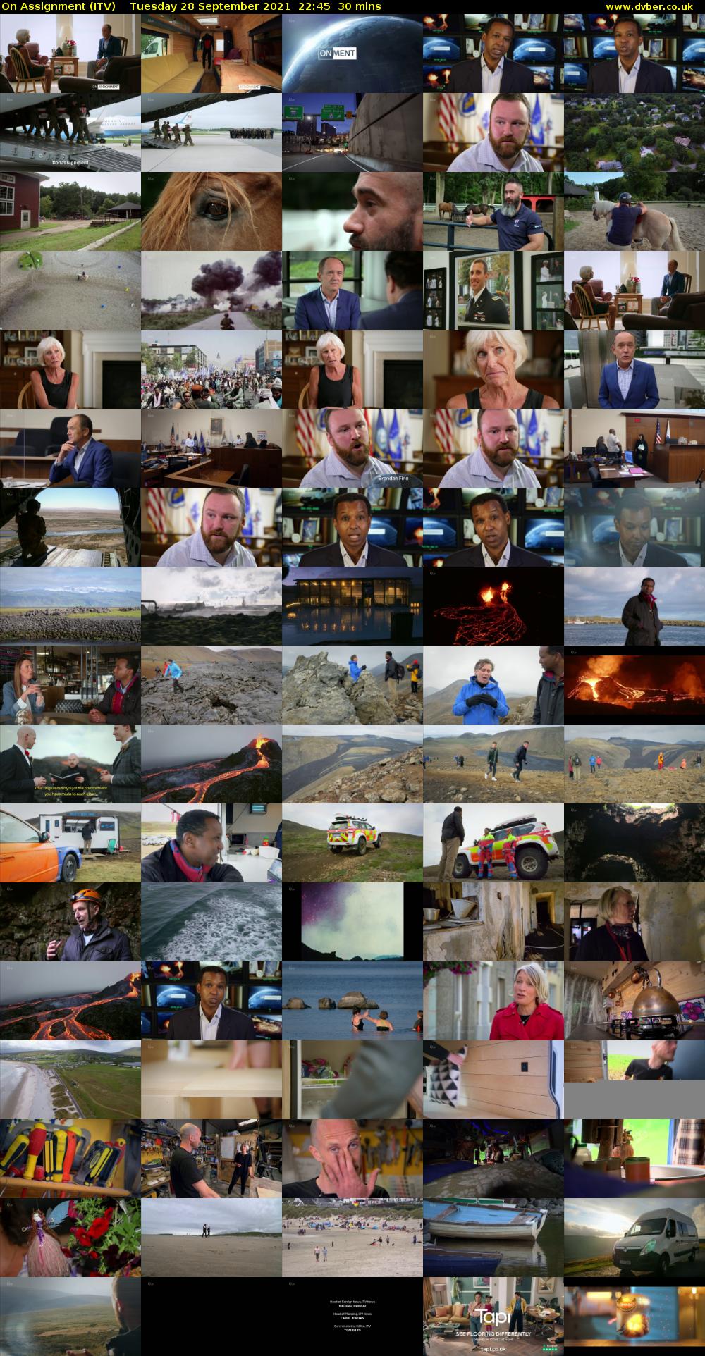 On Assignment (ITV) Tuesday 28 September 2021 22:45 - 23:15