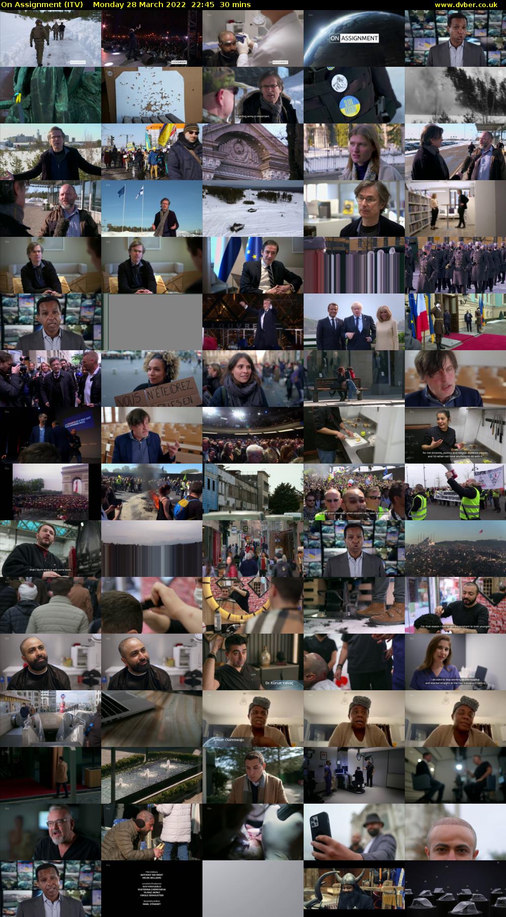 On Assignment (ITV) Monday 28 March 2022 22:45 - 23:15