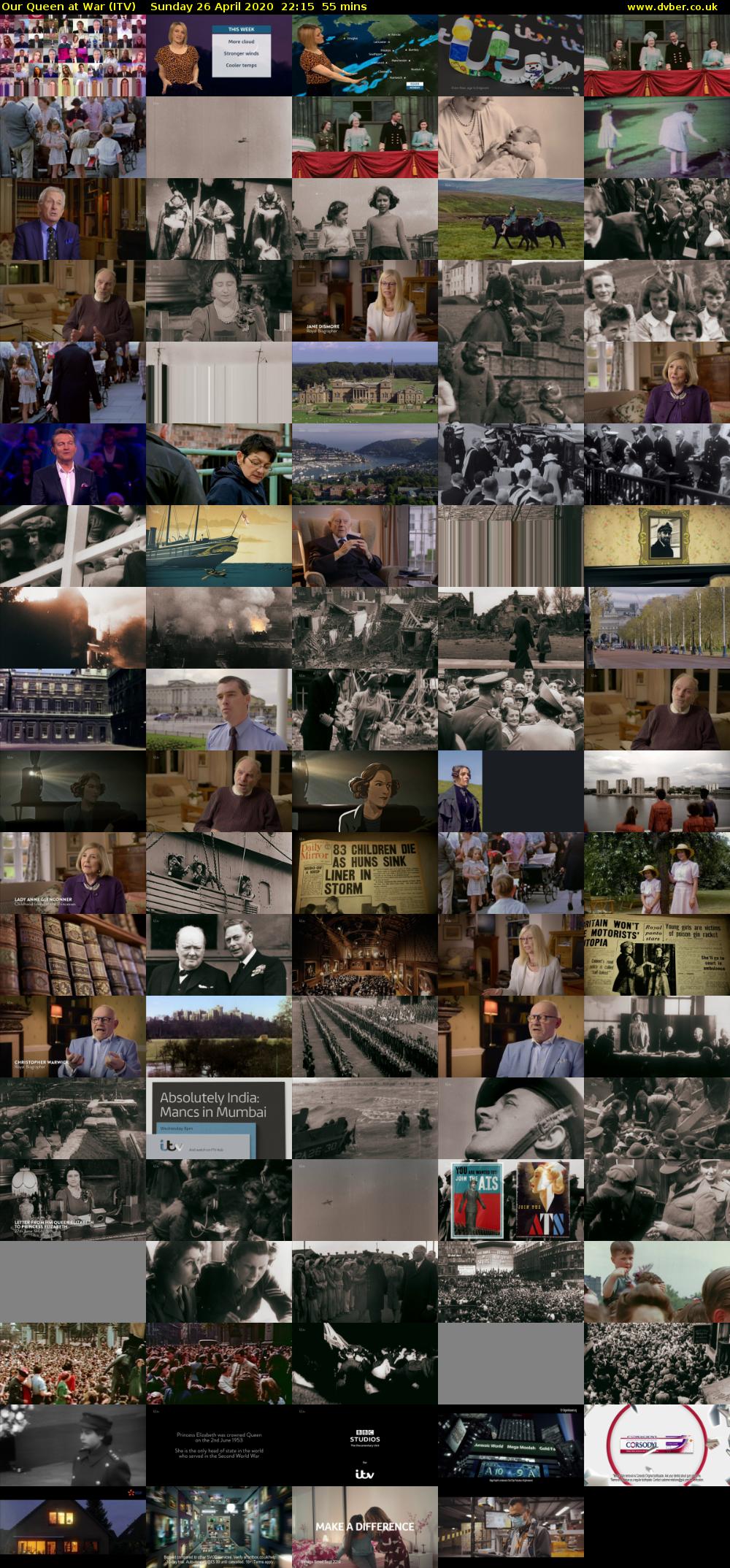 Our Queen at War (ITV) Sunday 26 April 2020 22:15 - 23:10