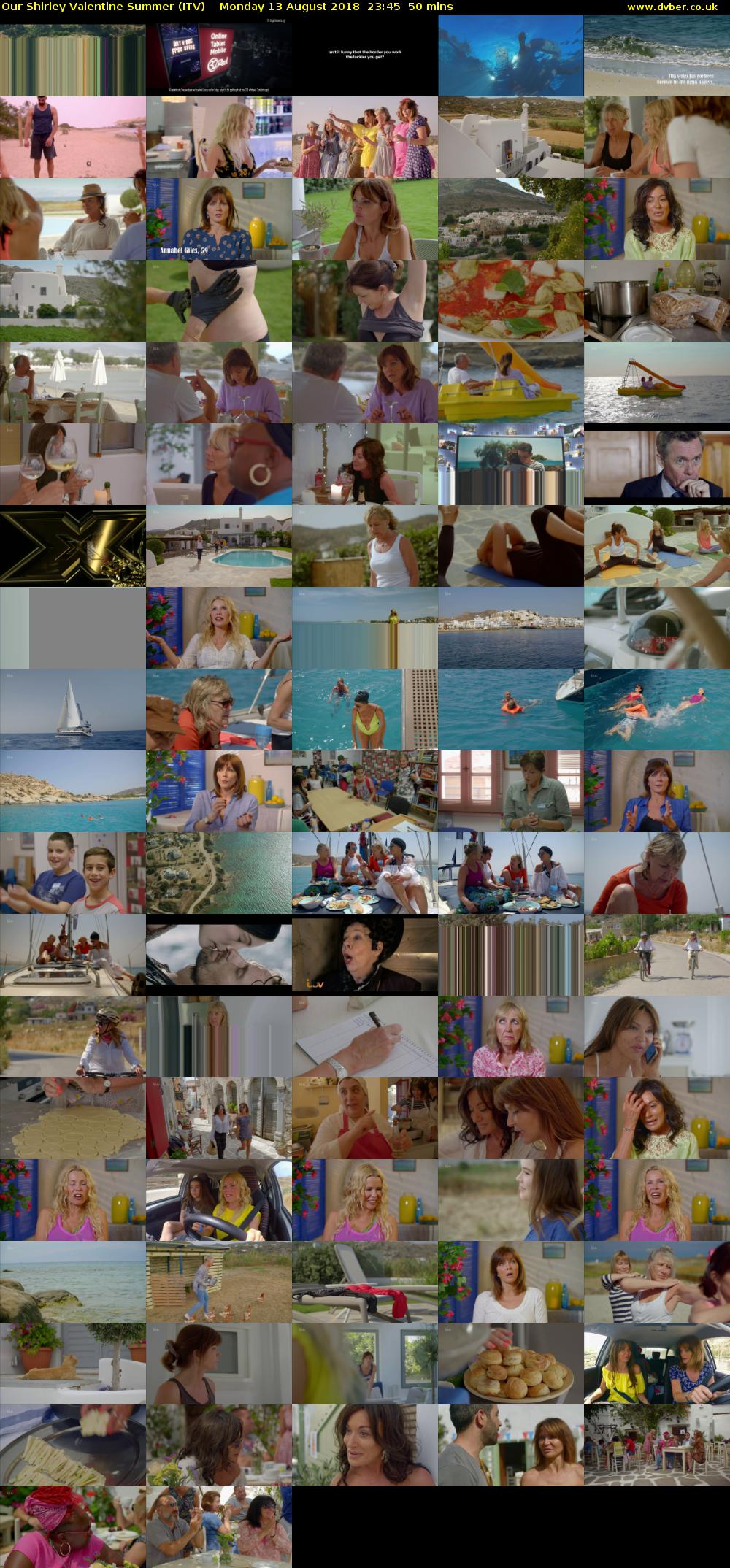 Our Shirley Valentine Summer (ITV) Monday 13 August 2018 23:45 - 00:35