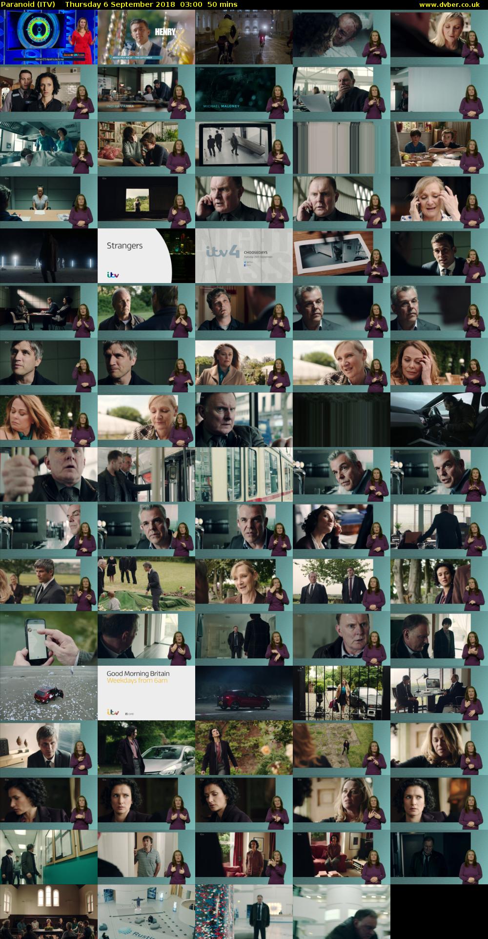 Paranoid (ITV) Thursday 6 September 2018 03:00 - 03:50