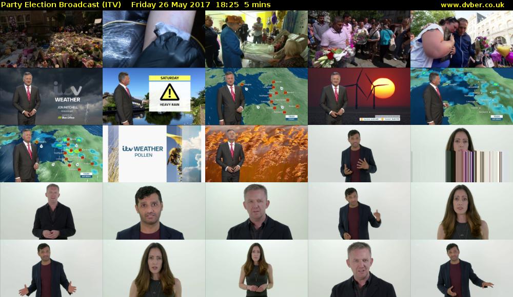 Party Election Broadcast (ITV) Friday 26 May 2017 18:25 - 18:30