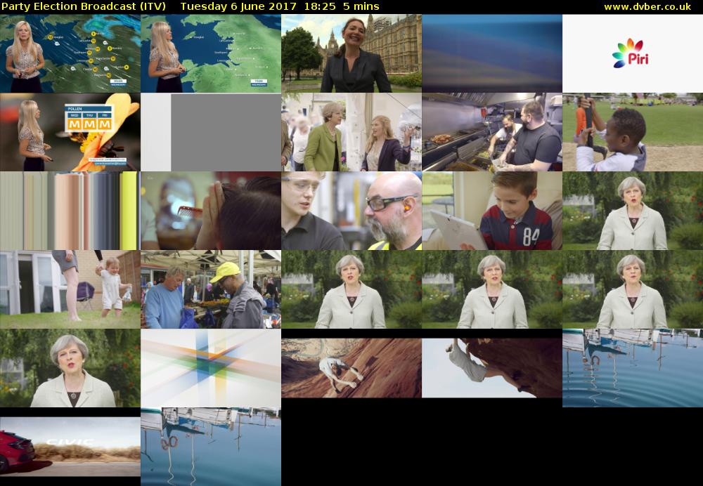 Party Election Broadcast (ITV) Tuesday 6 June 2017 18:25 - 18:30