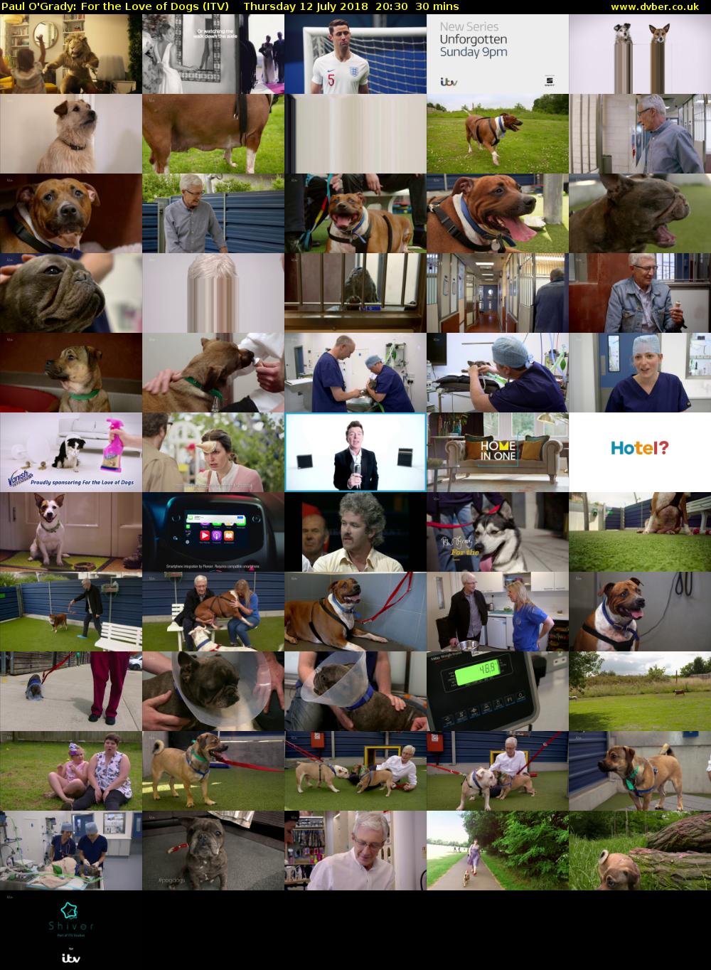 Paul O'Grady: For the Love of Dogs (ITV) Thursday 12 July 2018 20:30 - 21:00