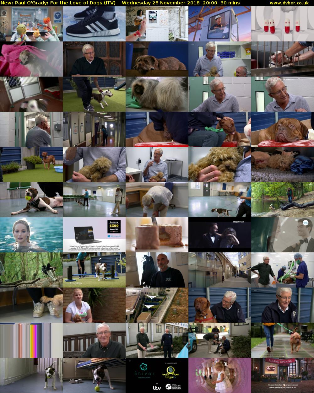 Paul O'Grady: For the Love of Dogs (ITV) Wednesday 28 November 2018 20:00 - 20:30