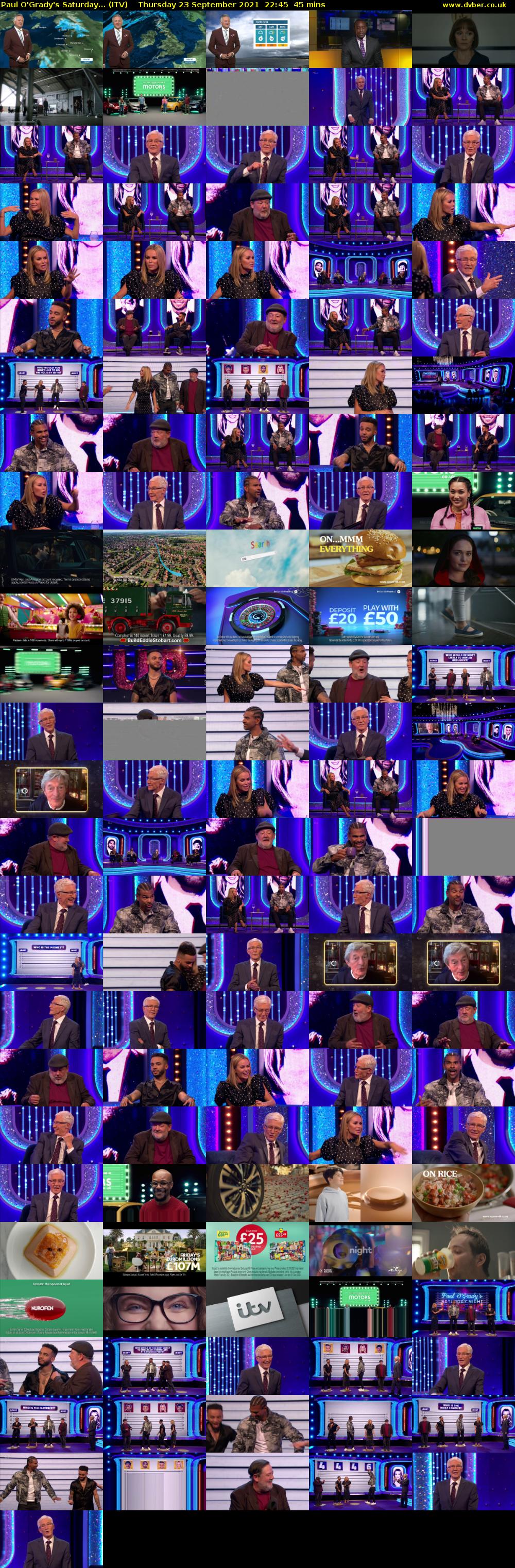 Paul O'Grady's Saturday... (ITV) Thursday 23 September 2021 22:45 - 23:30