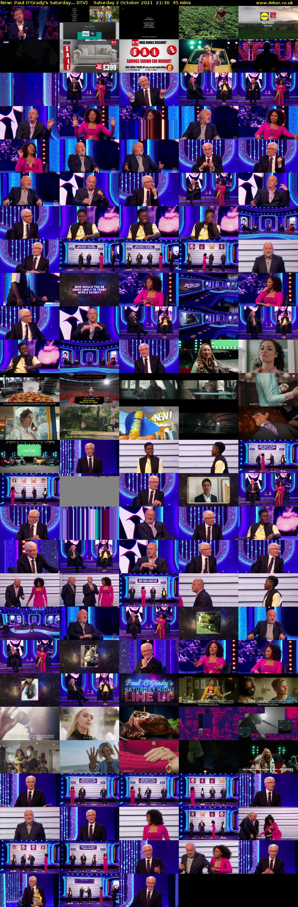 Paul O'Grady's Saturday... (ITV) Saturday 2 October 2021 21:30 - 22:15