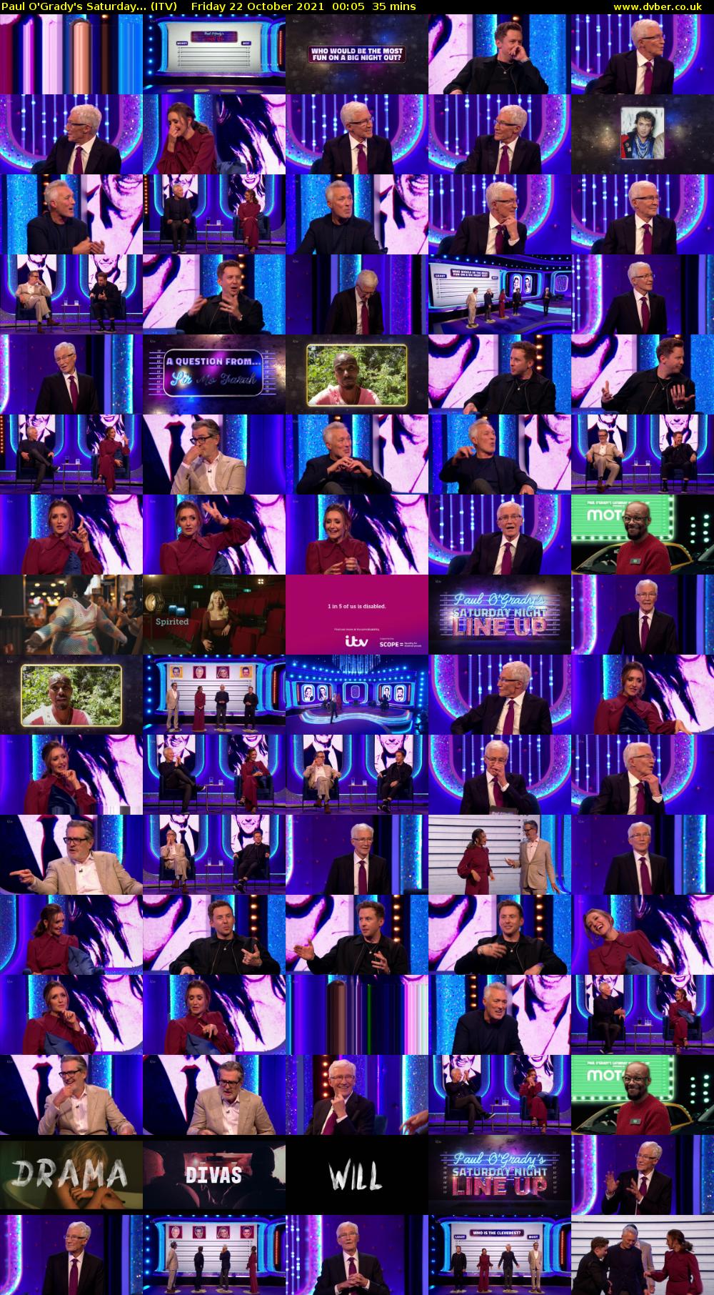 Paul O'Grady's Saturday... (ITV) Friday 22 October 2021 00:05 - 00:40