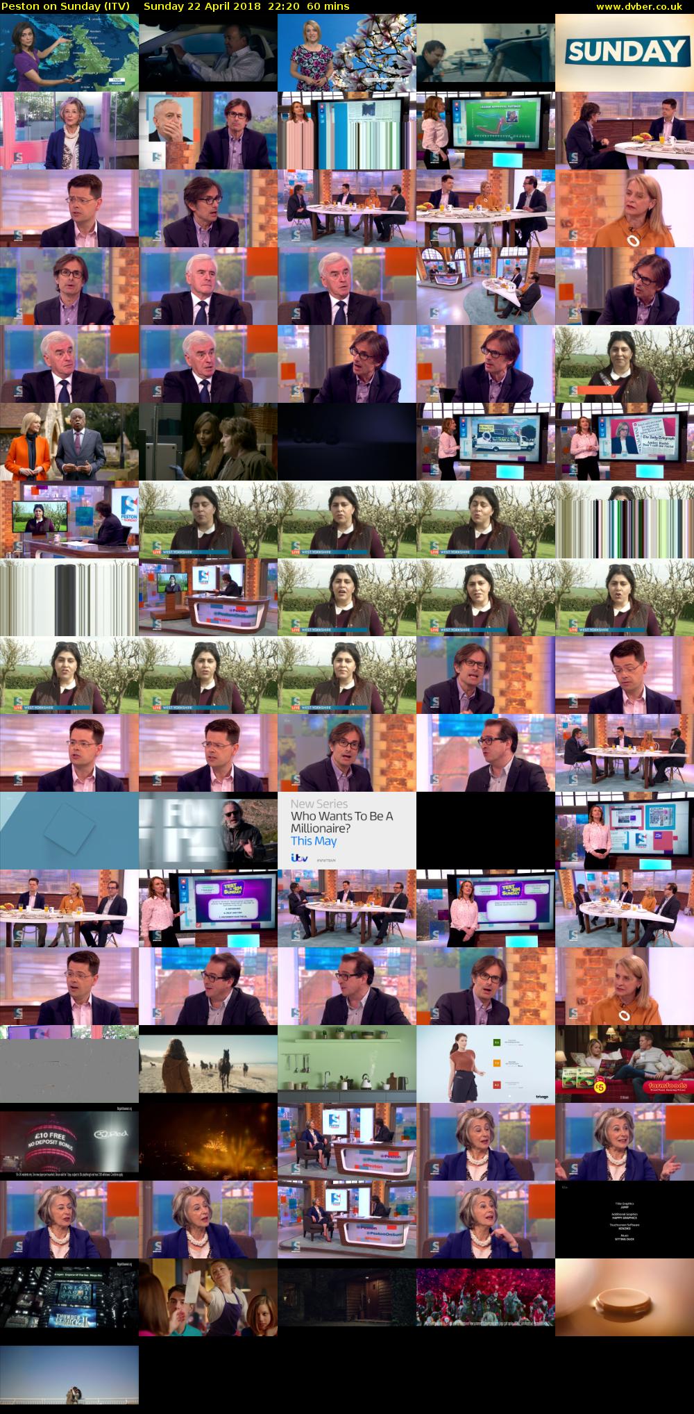 Peston on Sunday (ITV) Sunday 22 April 2018 22:20 - 23:20