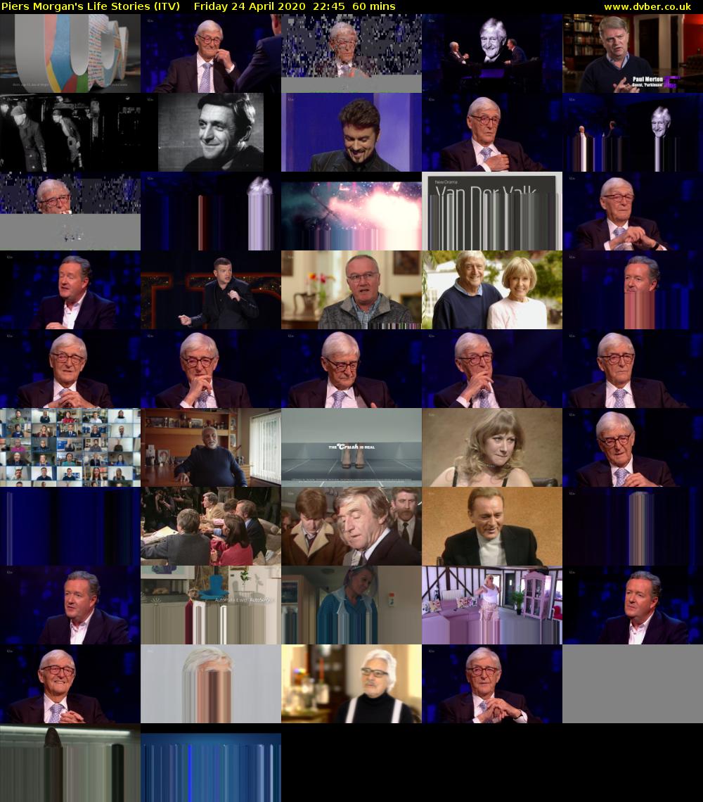 Piers Morgan's Life Stories (ITV) Friday 24 April 2020 22:45 - 23:45
