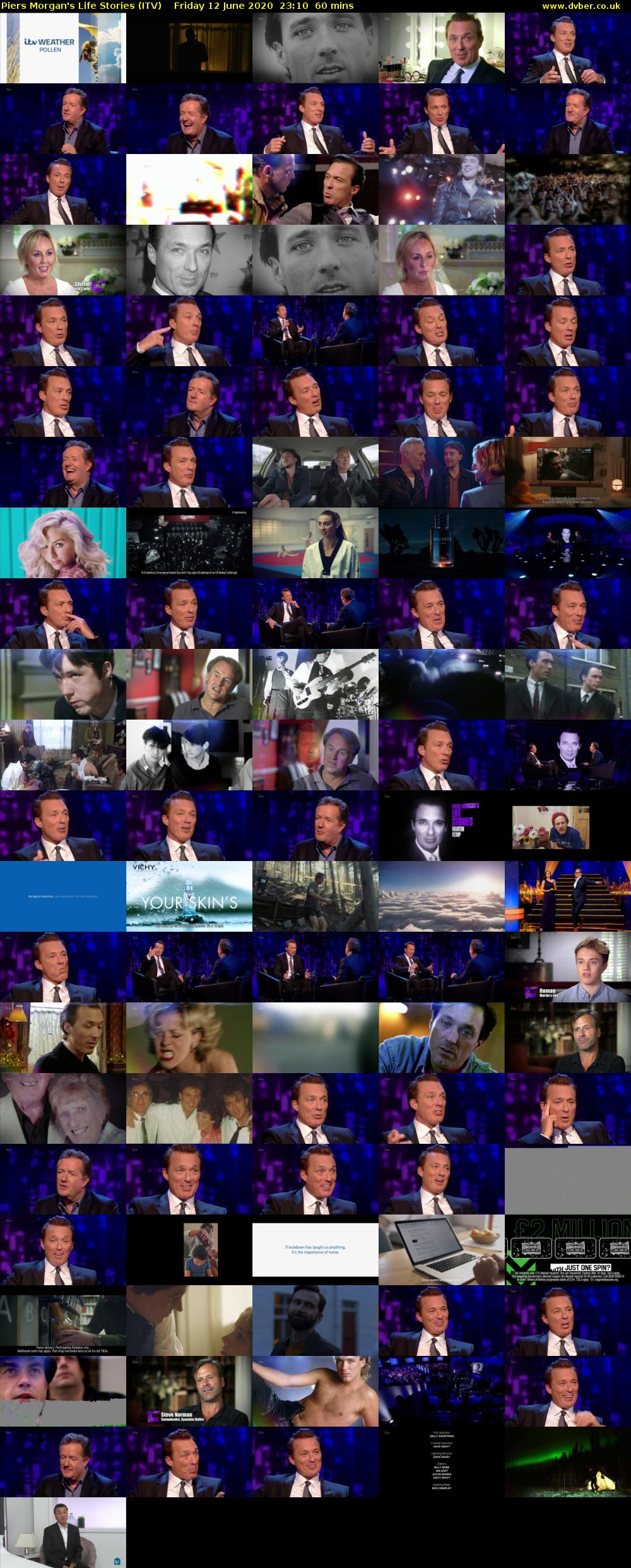 Piers Morgan's Life Stories (ITV) Friday 12 June 2020 23:10 - 00:10