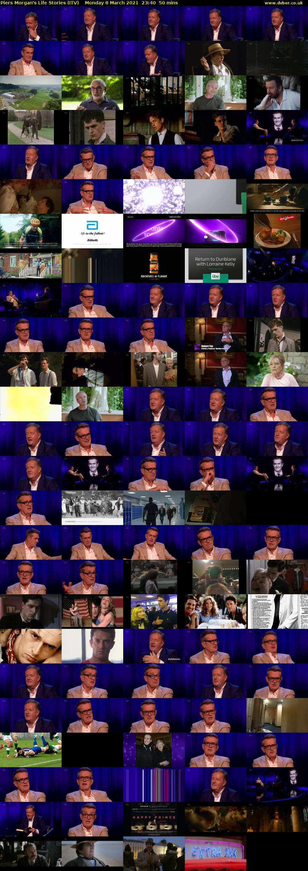 Piers Morgan's Life Stories (ITV) Monday 8 March 2021 23:40 - 00:30