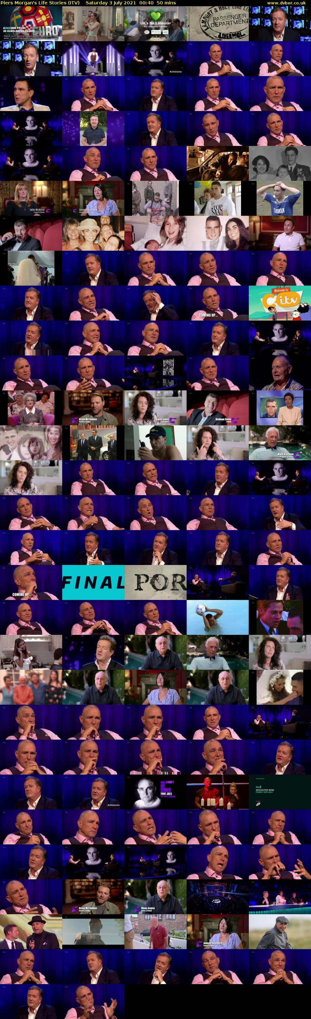 Piers Morgan's Life Stories (ITV) Saturday 3 July 2021 00:40 - 01:30