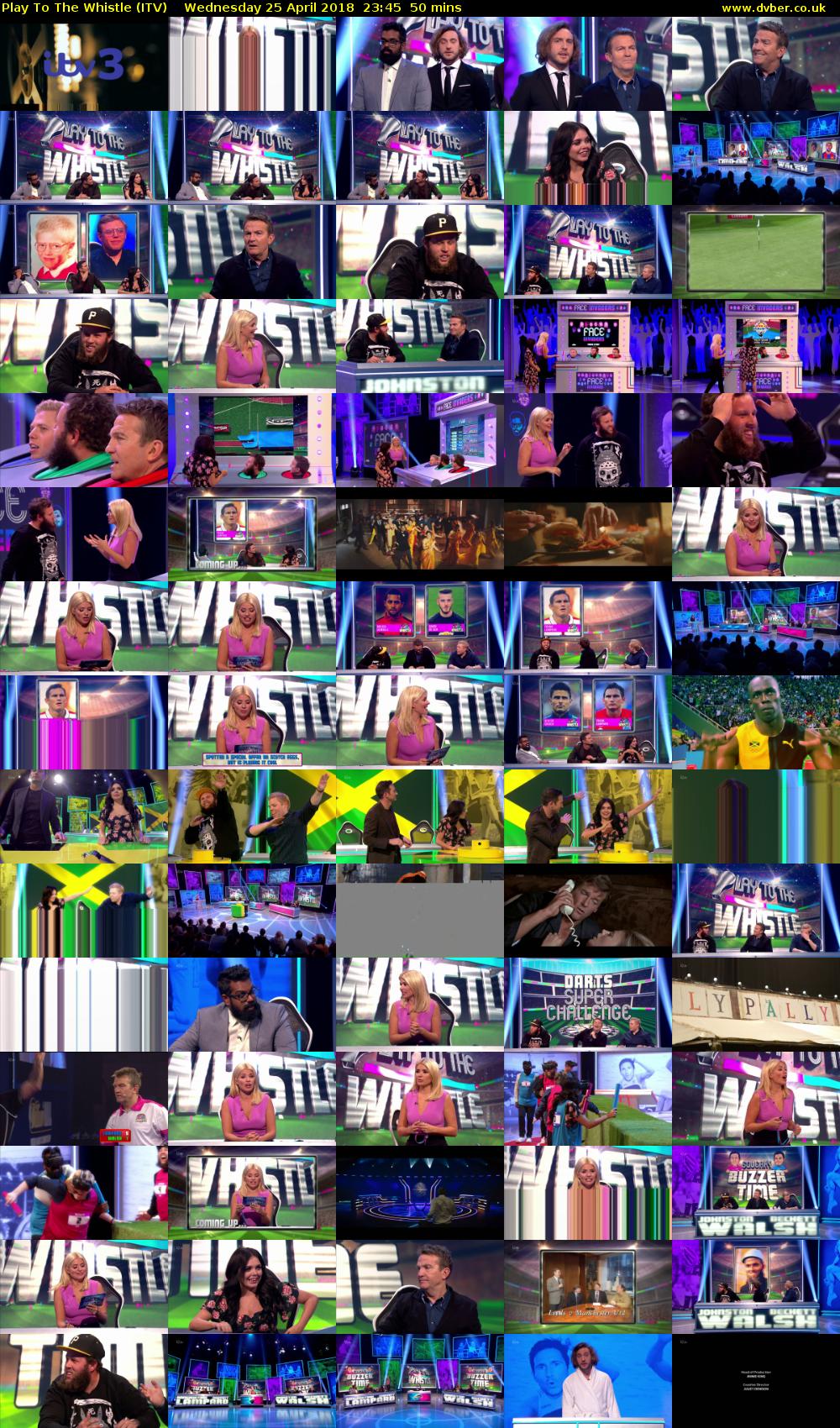 Play To The Whistle (ITV) Wednesday 25 April 2018 23:45 - 00:35