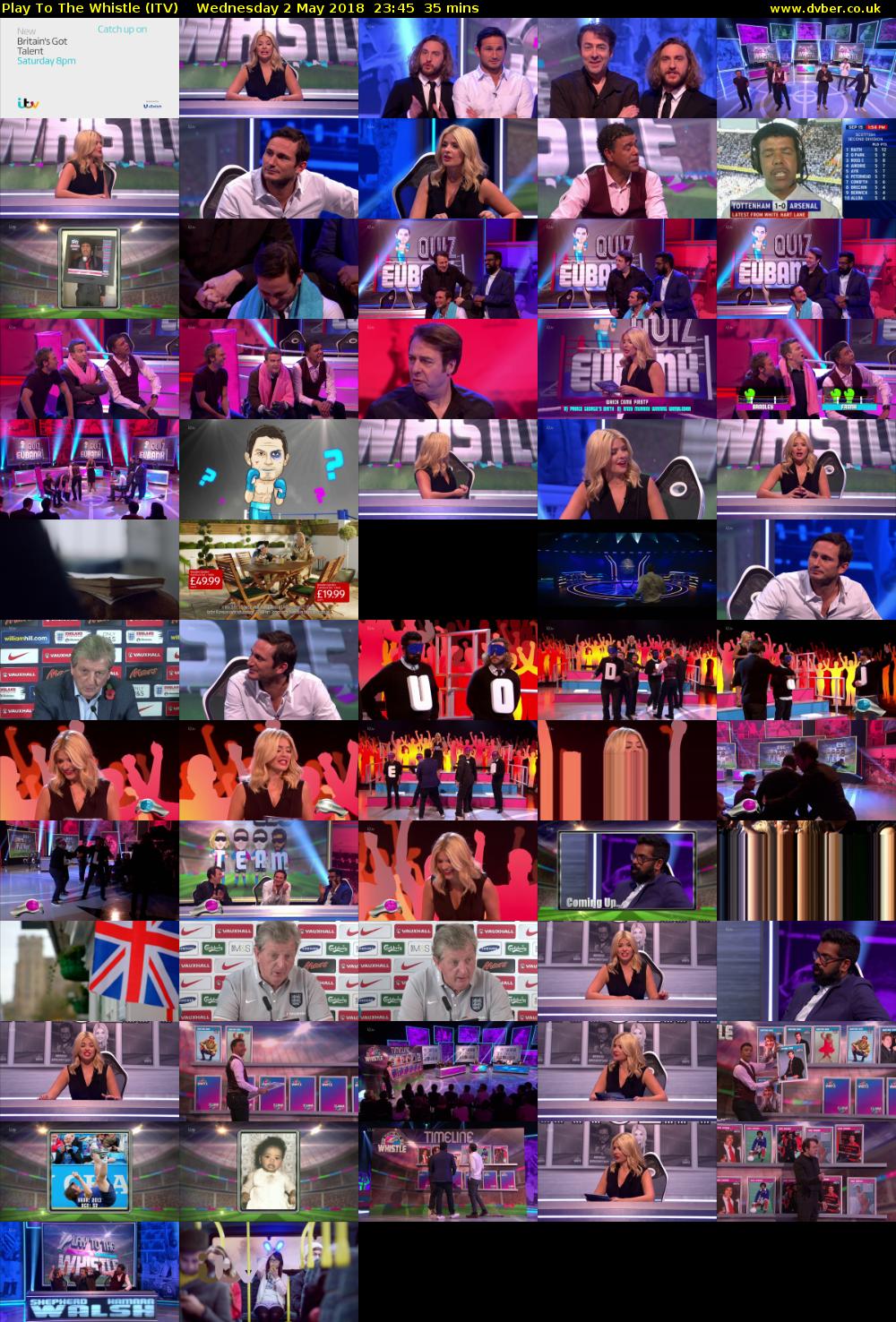 Play To The Whistle (ITV) Wednesday 2 May 2018 23:45 - 00:20