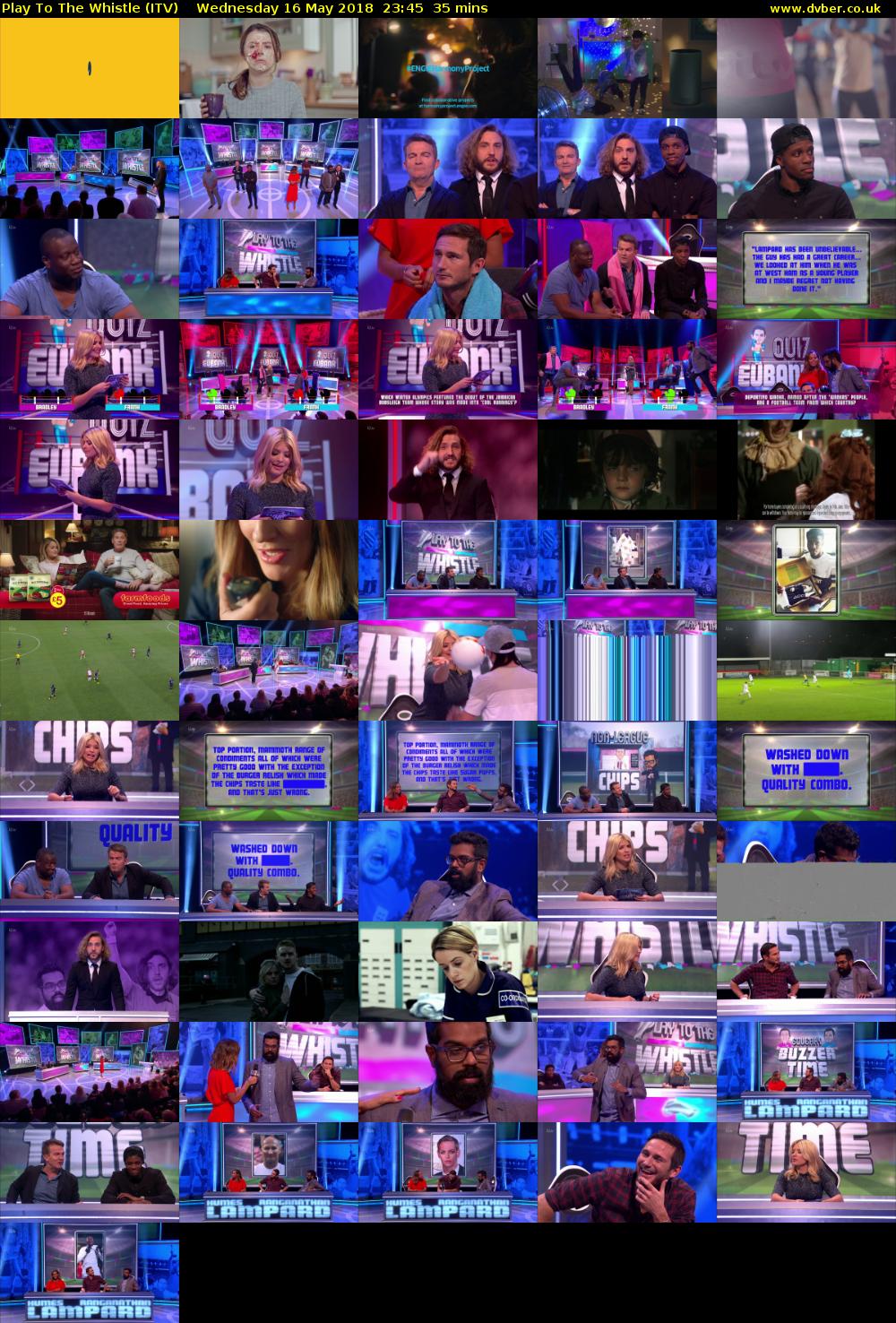 Play To The Whistle (ITV) Wednesday 16 May 2018 23:45 - 00:20