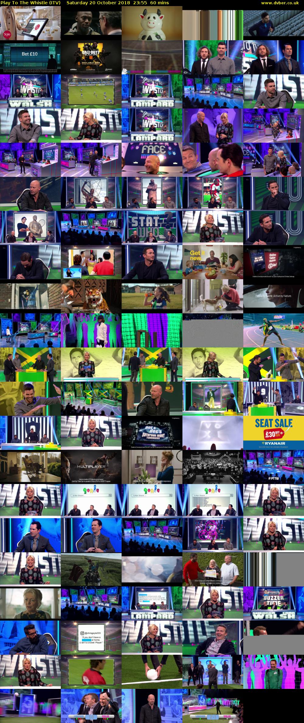 Play To The Whistle (ITV) Saturday 20 October 2018 23:55 - 00:55