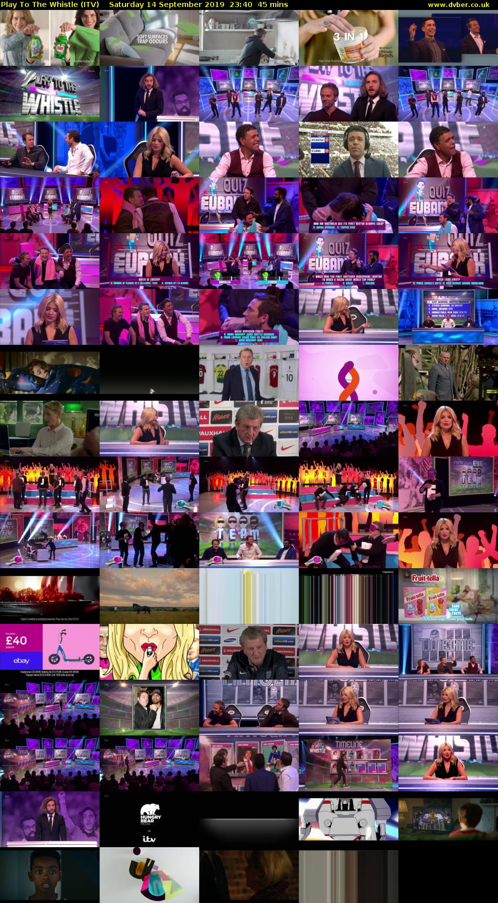 Play To The Whistle (ITV) Saturday 14 September 2019 23:40 - 00:25