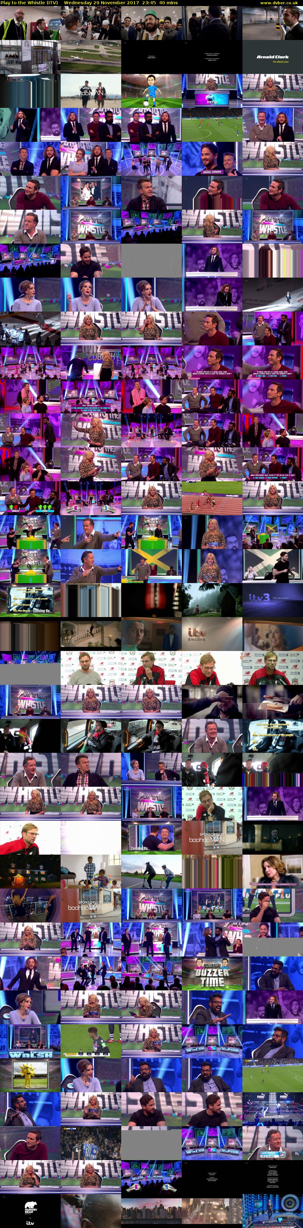 Play to the Whistle (ITV) Wednesday 29 November 2017 23:45 - 00:25