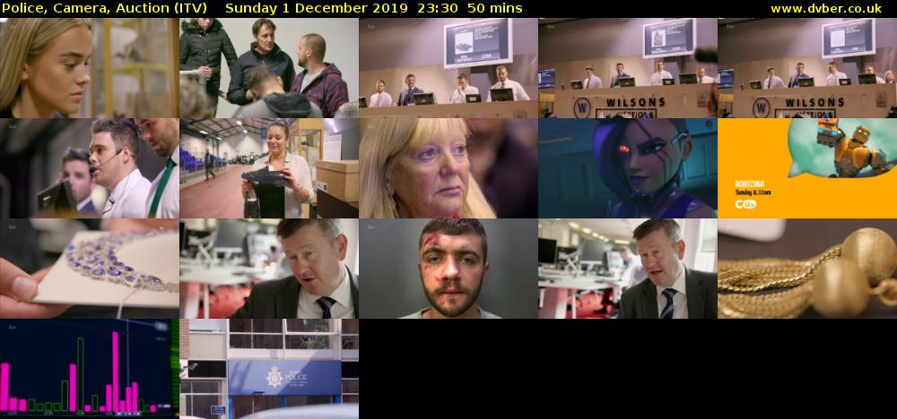 Police, Camera, Auction (ITV) Sunday 1 December 2019 23:30 - 00:20