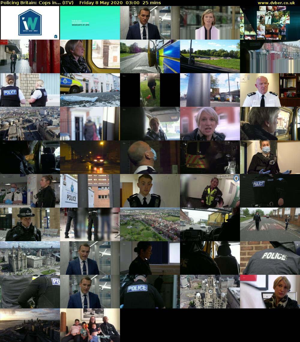 Policing Britain: Cops in... (ITV) Friday 8 May 2020 03:00 - 03:25