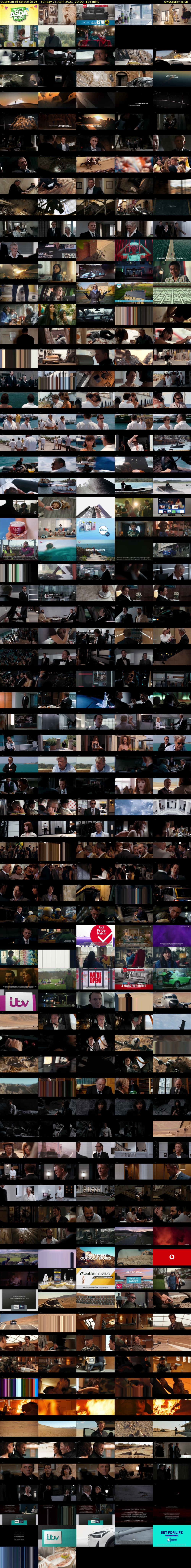 Quantum of Solace (ITV) Sunday 25 April 2021 20:00 - 22:05
