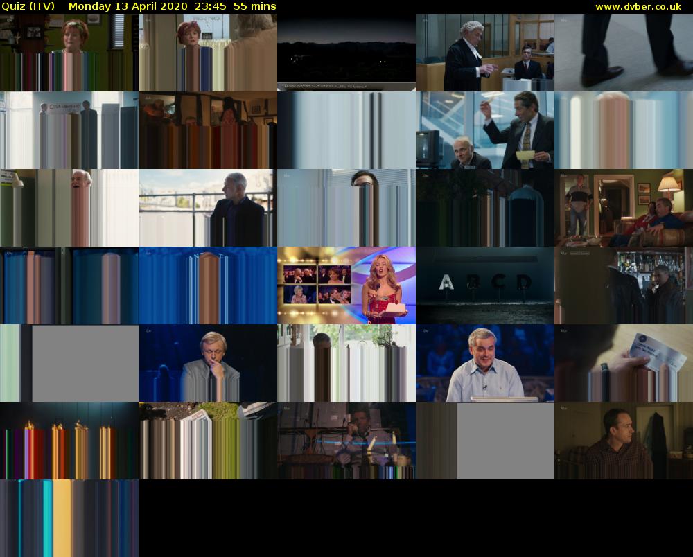 Quiz (ITV) Monday 13 April 2020 23:45 - 00:40