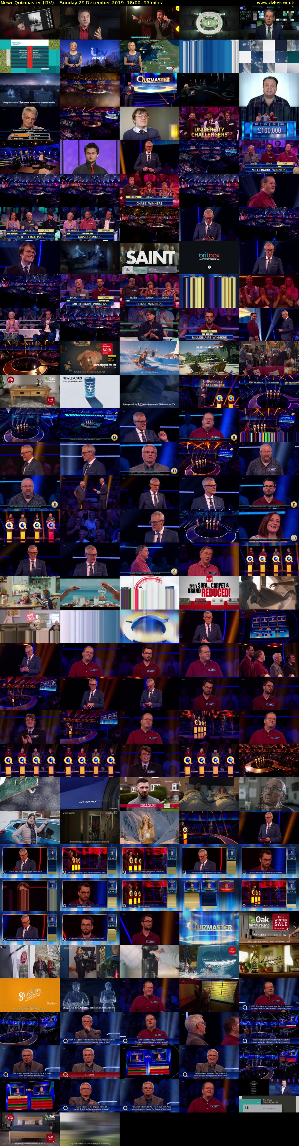 Quizmaster (ITV) Sunday 29 December 2019 18:00 - 19:35