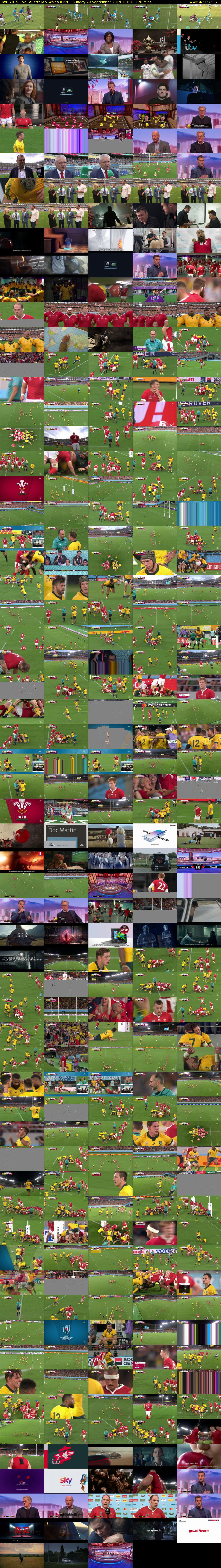 RWC 2019 Live: Australia v Wales (ITV) Sunday 29 September 2019 08:10 - 11:00