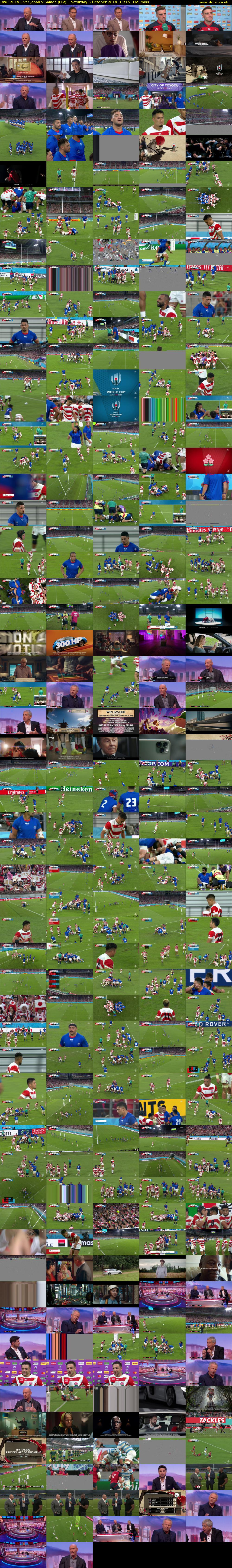 RWC 2019 Live: Japan v Samoa (ITV) Saturday 5 October 2019 11:15 - 14:00