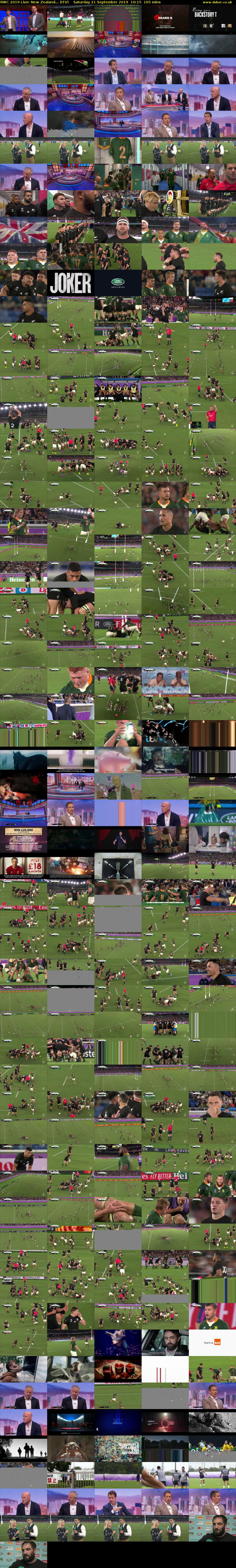 RWC 2019 Live: New Zealand... (ITV) Saturday 21 September 2019 10:15 - 13:00