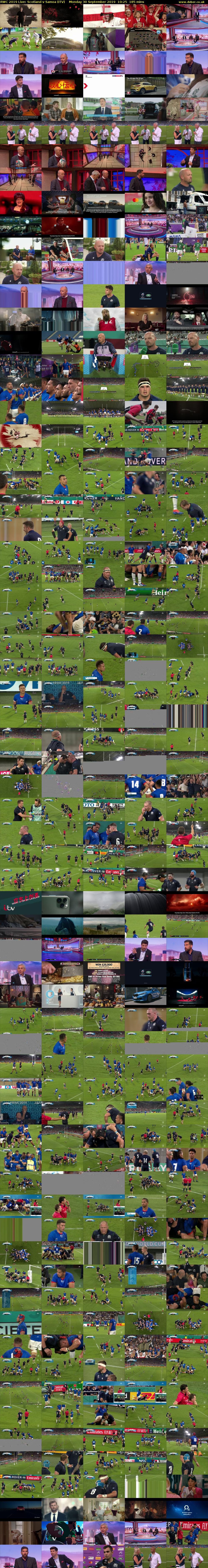 RWC 2019 Live: Scotland v Samoa (ITV) Monday 30 September 2019 10:25 - 13:30
