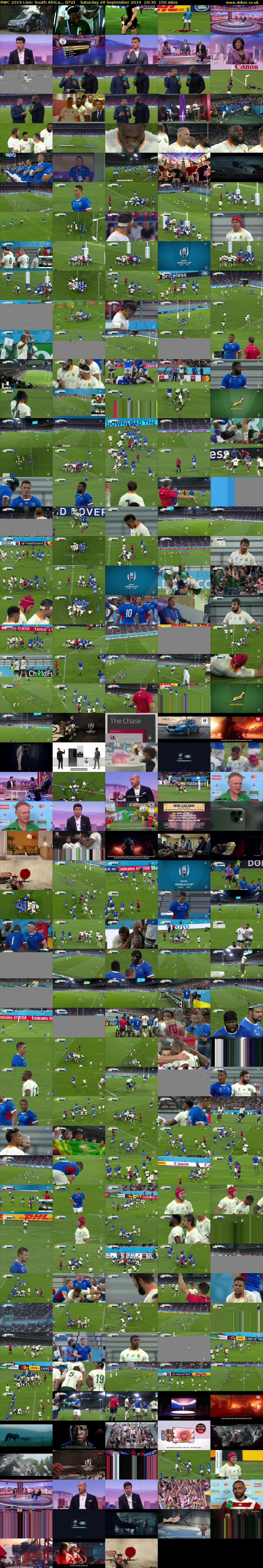 RWC 2019 Live: South Africa... (ITV) Saturday 28 September 2019 10:30 - 13:00